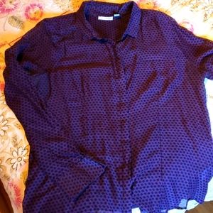 Halogen Purple Checked Blouse L